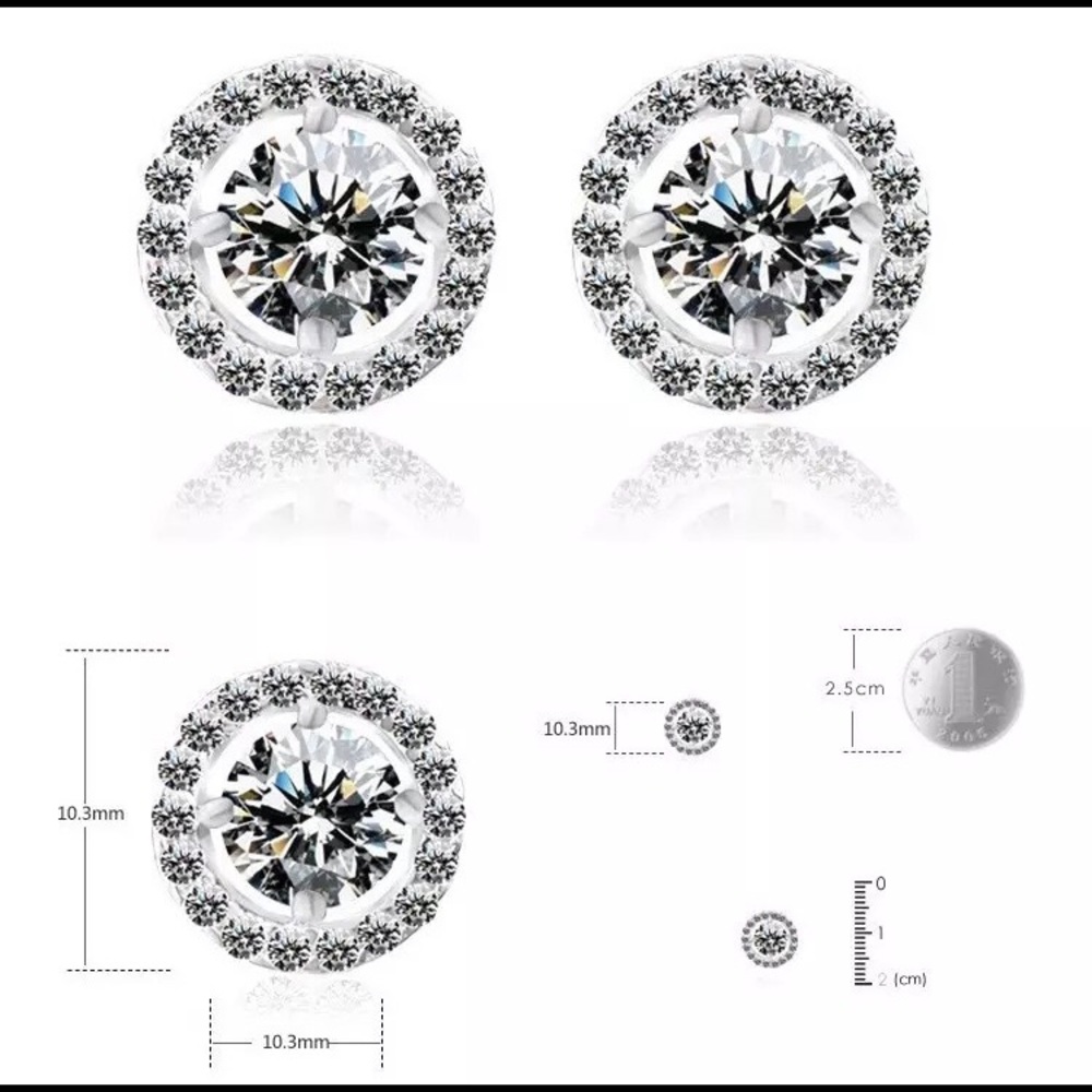 👏🏼CLEARANCE👏🏼S925 Sterling Sliver doing stud earring and ring - Picture 11 of 14